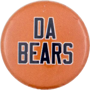 Da Bears Button Chicago Football Fandom PNG Image