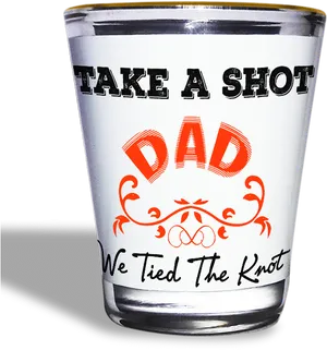 Dad Wedding Celebration Shot Glass PNG Image