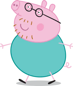 Daddy_ Pig_ Peppa_ Pig_ Character PNG Image