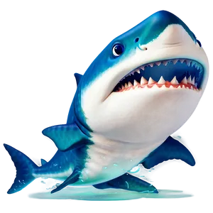 Daddy Shark Blue Png Dmm67 PNG Image