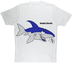 Daddy Shark Graphic Tee Design PNG Image