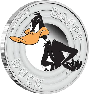 Daffy Duck Coin Illustration PNG Image