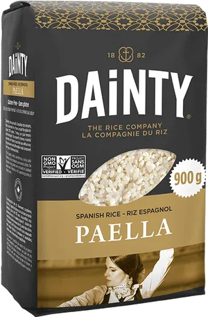 Dainty Spanish Paella Rice Packaging PNG Image