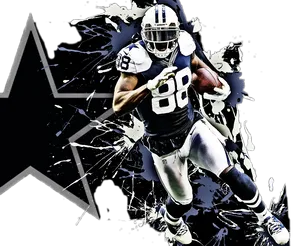 Dallas Cowboys Player Dynamic Artwork PNG Image