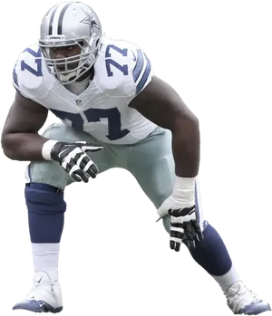 Dallas Cowboys Player Ready Position PNG Image