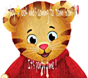 Daniel Tiger Party Announcement PNG Image