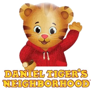 Daniel Tiger Waving Graphic PNG Image