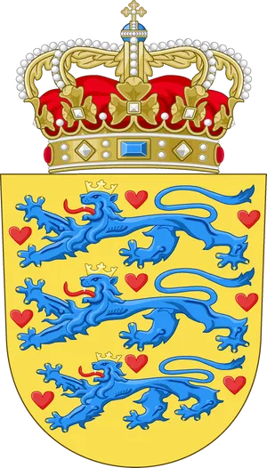 Danish_ Royal_ Coat_of_ Arms PNG Image