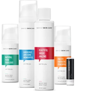 Danish Skin Care Product Range PNG Image