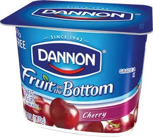 Dannon Cherry Fruitonthe Bottom Yogurt PNG Image