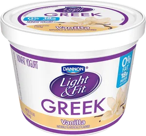 Dannon Lightand Fit Greek Yogurt Vanilla PNG Image