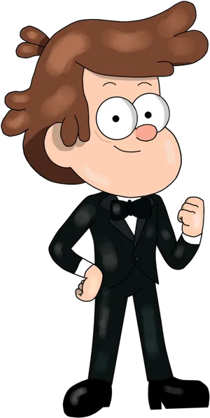 Dapper_ Animated_ Character_ Tuxedo PNG Image