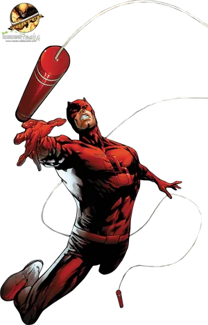 Daredevil Action Pose PNG Image