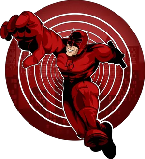 Daredevil Action Pose PNG Image