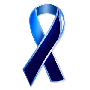 Dark Blue Colon Cancer Ribbon Png Elu12 PNG Image