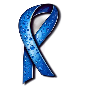 Dark Blue Colon Cancer Ribbon Png Fja98 PNG Image