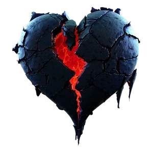 Dark Broken Heart Design Png 31 PNG Image