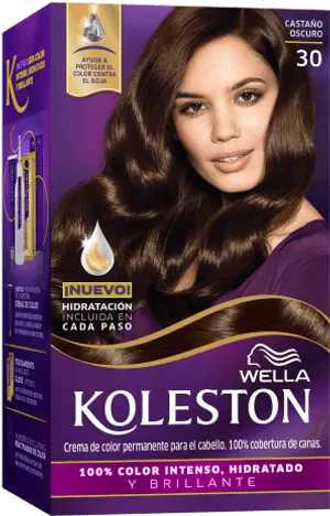 Dark Brown Hair Color Product Wella Koleston PNG Image