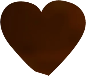 Dark Chocolate Heart Shape PNG Image