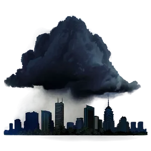 Dark Cloudy Skyline PNG 06252024 PNG