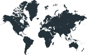 Dark Continent World Map PNG