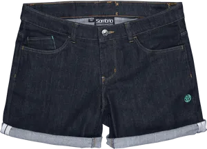 Dark Denim Cycling Shorts PNG Image