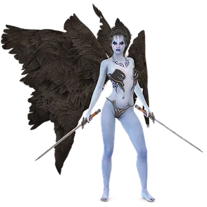 Dark Fantasy Angel Warrior PNG Image