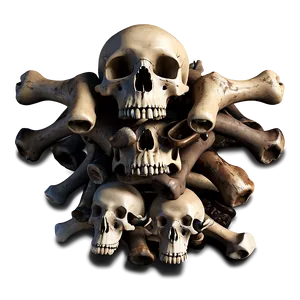 Dark Fantasy Bones Pile Png Jpf PNG Image