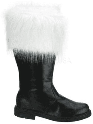 Dark Green Fur Trimmed Boot PNG Image