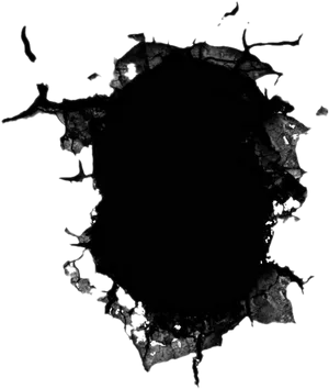 Dark Hole Texture Overlay PNG Image