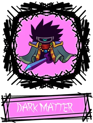 Dark Matter Anime Character Art PNG Image