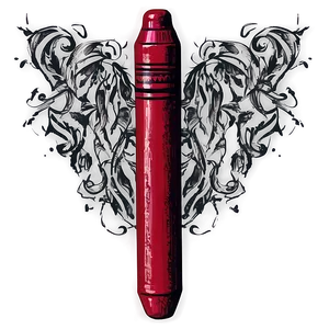 Dark Red Crayon Sketch Png Bck34 PNG Image