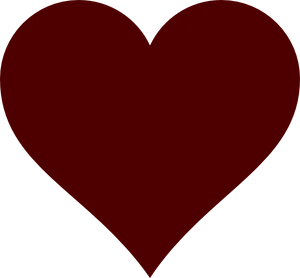 Dark Red Heart Transparent Background PNG Image