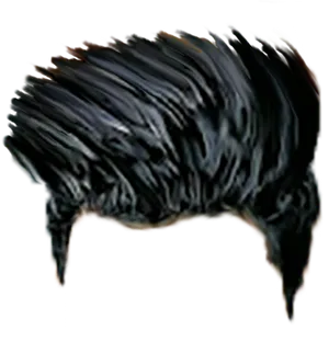 Dark Spiky Hairstyle Blurry Background PNG Image