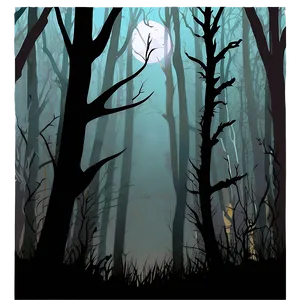 Dark Spooky Forest Clipart Png Dce PNG Image