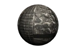 Dark Textured Sphere3 D Render PNG Image