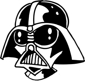 Darth Vader Iconic Helmet Graphic PNG Image