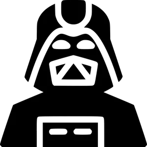 Darth Vader Outline Graphic PNG Image