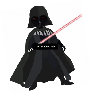 Darth Vader With Lightsaber PNG Image