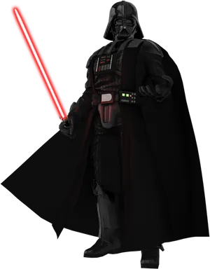 Darth Vader With Lightsaber PNG Image