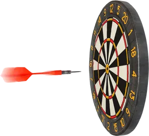 Dartin Flight Towards Dartboard PNG Image