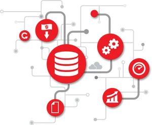 Database_ Network_ Concept_ Illustration PNG Image