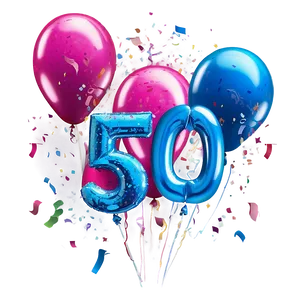 Dazzling 50th Birthday Celebration Png 78 PNG Image