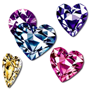 Dazzling Heart Diamond Art Png 24 PNG Image