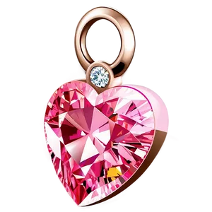 Dazzling Pink Heart Diamond Art Png Kdq PNG Image