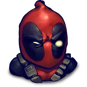 Deadpool Character Artwork PNG Image