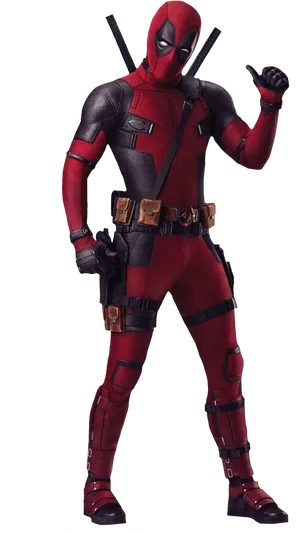 Deadpool Character Pose PNG Image