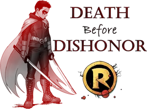 Death Before Dishonor Red Silhouette PNG Image