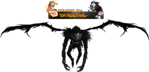 Death Note Ryuk Spread Wings PNG Image