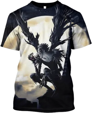 Death Note Ryuk T Shirt Design PNG Image